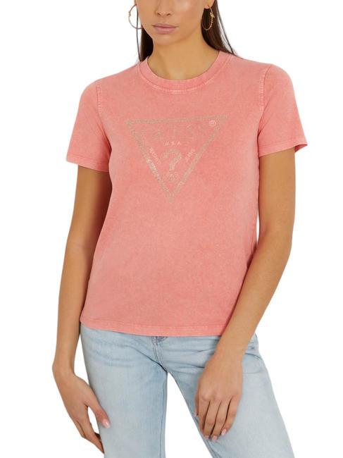 GUESS VINTAGE Cotton T-shirt peach coral - T-shirt