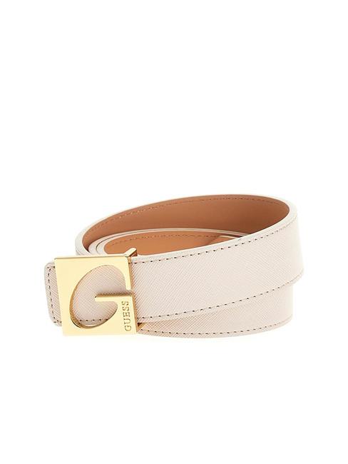 GUESS G BUCKLE Saffiano print belt ivory - Belts