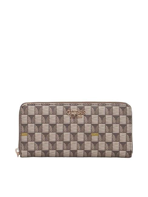 GUESS LAUREL Large zip around wallet granite logo - Women’s Wallets