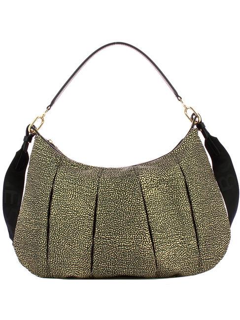 BORBONESE CROISSANT HOBO MEDIUM Shoulder bag, with shoulder strap OP / NATURAL / BLACK - Women’s Bags