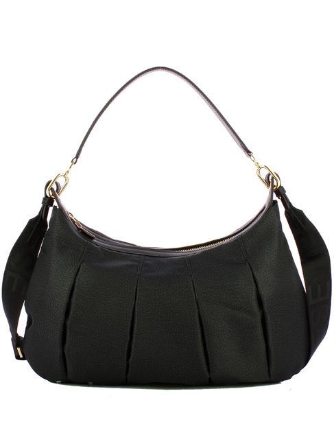 BORBONESE CROISSANT HOBO MEDIUM Shoulder bag, with shoulder strap dark black - Women’s Bags