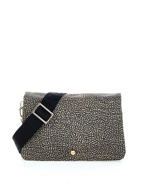 BORBONESE CLASSICA Mini shoulder bag OP / NATURAL / BLACK - Women’s Bags