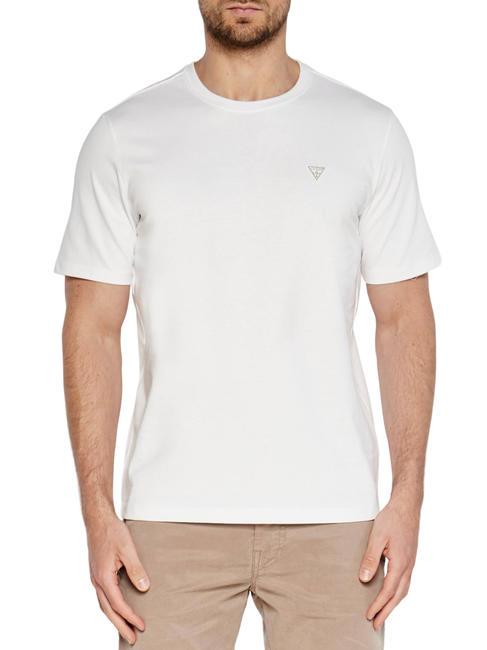 GUESS PATCH Cotton T-shirt purwhite - T-shirt