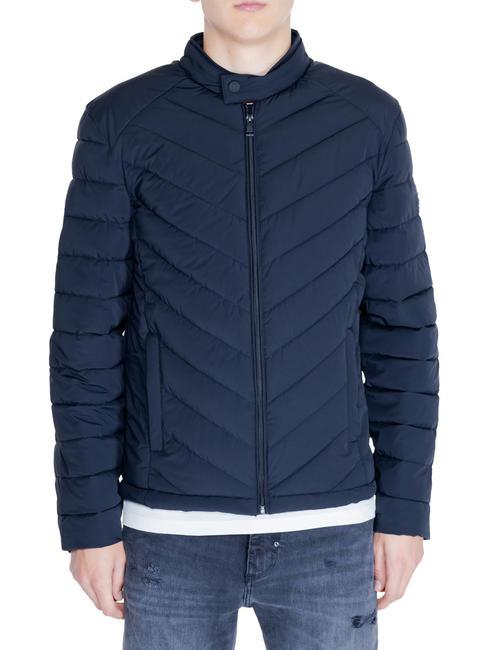 GUESS PADDED Stretch nylon jacket smartblue - Men's down jackets