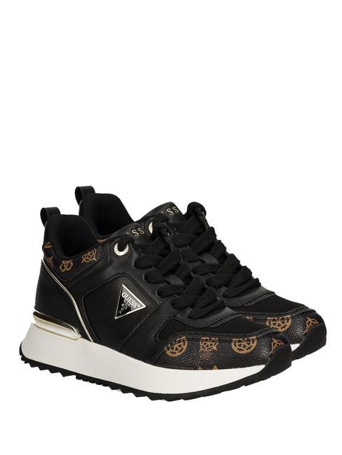GUESS KYNNETH Sneakers BLACK BROWN - Women’s shoes