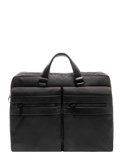 PIQUADRO WOODY 15.6" PC briefcase Black - Work Briefcases