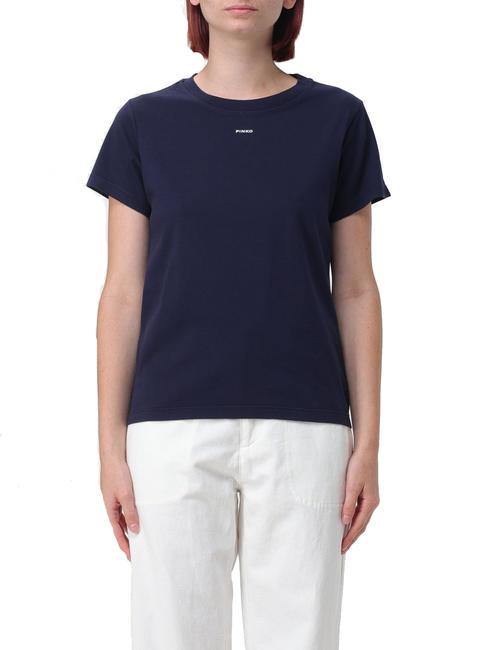 PINKO BASICO  Cotton T-Shirt blue-total eclipse - T-shirt