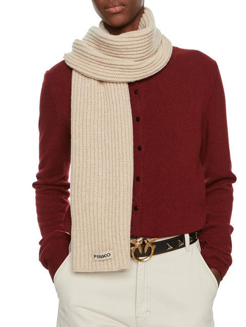 PINKO LYKOI  Wool scarf beige - taupe - Scarves