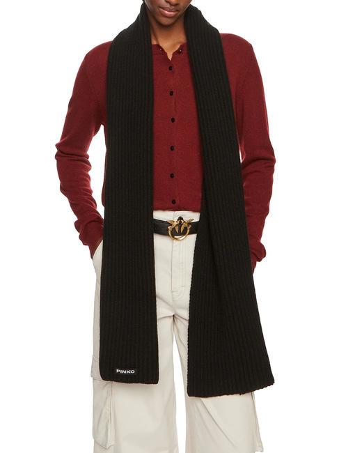 PINKO LYKOI  Wool scarf black limousine - Scarves