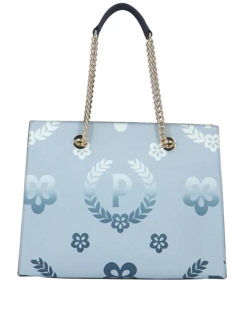 POLLINI HERITAGE  Shopping bag with all over print blue black - Women’s Bags