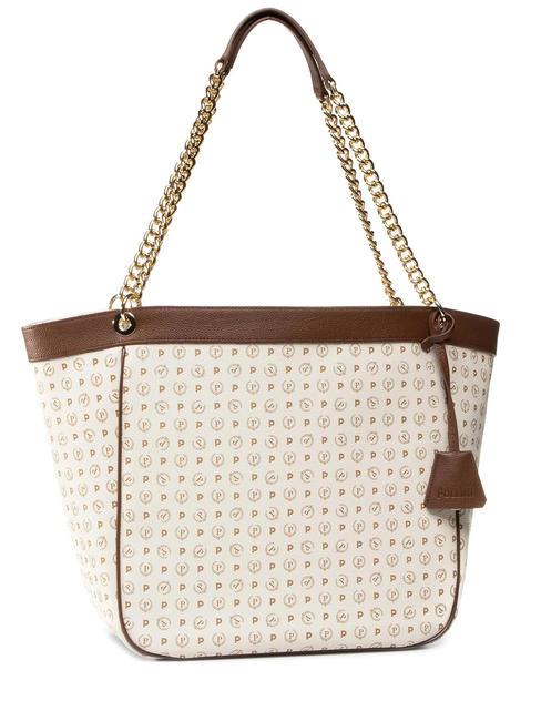 POLLINI HERITAGE Shoulder bag, transformable ivory / brown - Women’s Bags
