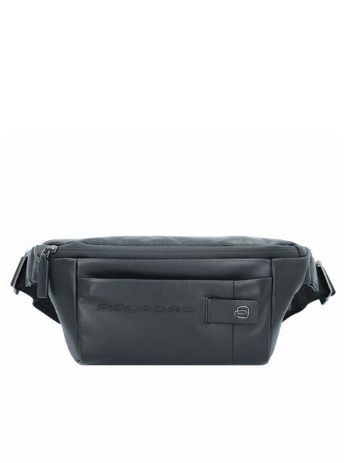 PIQUADRO URBAN Leather belt bag black - Hip pouches