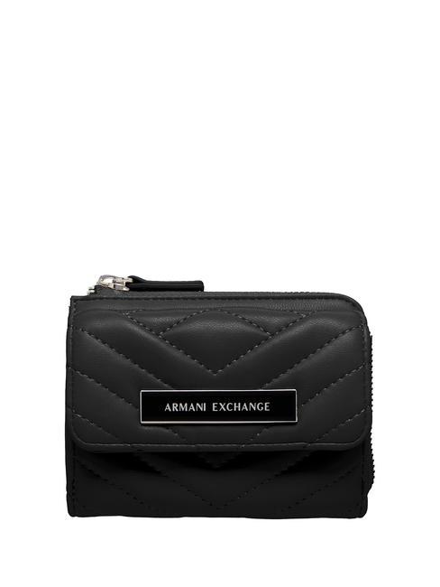 ARMANI EXCHANGE PLAQUE Women's wallet Black - Women’s Wallets