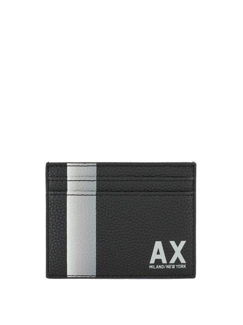 ARMANI EXCHANGE MILANO NEW YORK Flat card holder Black - Men’s Wallets
