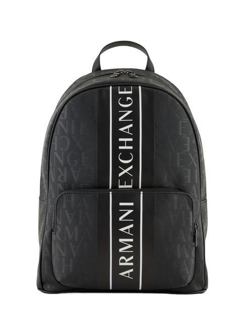 ARMANI EXCHANGE LOGO PRINT 13" laptop backpack black / black - Laptop backpacks