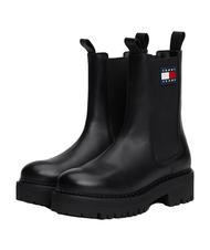 TOMMY HILFIGER TOMMY JEANS Urban Chelsea Leather ankle boots BLACK - Women&rsquo;s shoes - 1