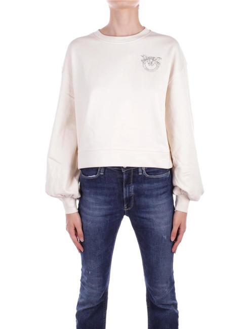 PINKO CERESOLE Cotton sweatshirt White milk - Women's Sweatshirts
