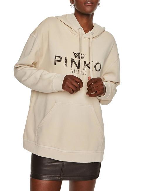 PINKO BASSANI Hoodie misty beige - Women's Sweatshirts