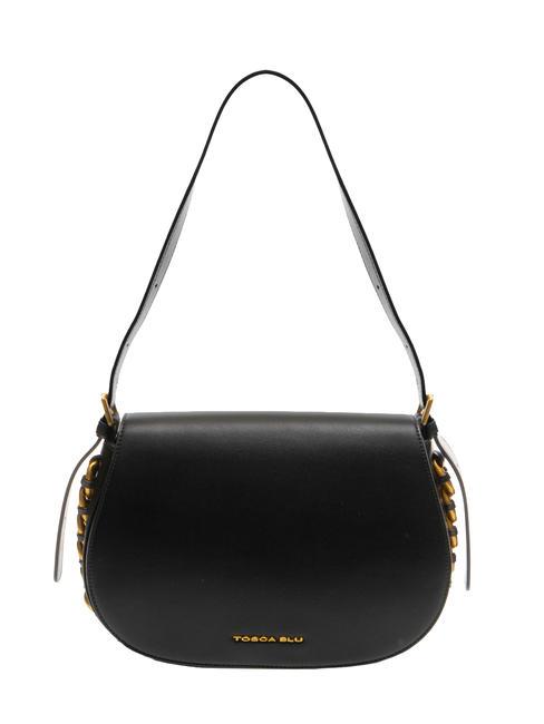 TOSCA BLU KATE Shoulder bag with flap and chain Black - Women’s Bags