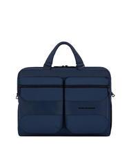 PIQUADRO CAMPIONARIO - GIO Leather and fabric briefcase for 15.6" laptop - Work Briefcases