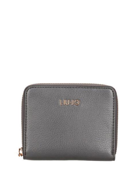LIUJO EUTHALIA Small zip around wallet anthracite met. - Women’s Wallets