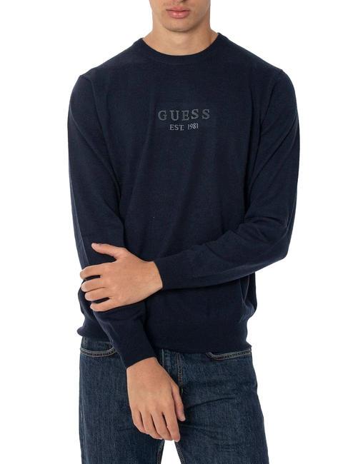 GUESS DORAN Crew neck sweater smartblue - Men's Sweaters