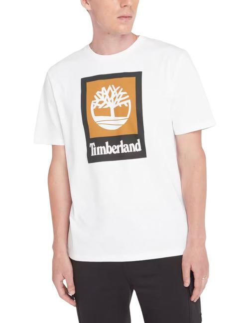 TIMBERLAND STACK LOGO Cotton T-shirt white - T-shirt