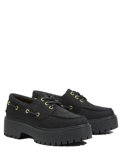 TIMBERLAND BOAT Leather boat shoes BLACK - Women’s shoes