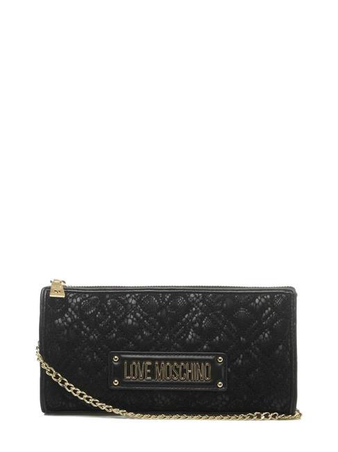 LOVE MOSCHINO QUILTED LACE Shoulder bag Black - Women’s Bags