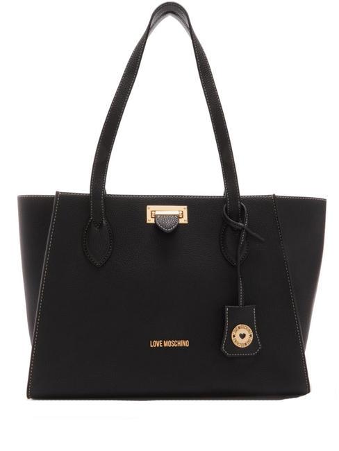 LOVE MOSCHINO CLICK  Shopping Bag Black - Women’s Bags