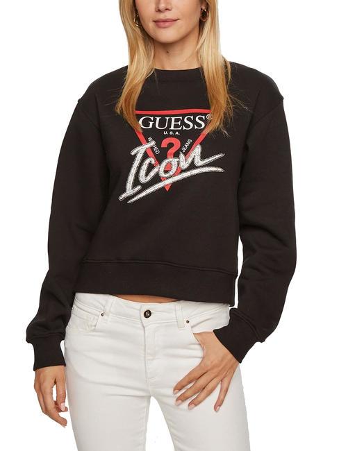GUESS ICON Crewneck sweatshirt jetbla - Women's Sweatshirts