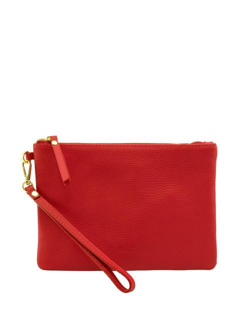 LESAC ROBERTA Dollar leather clutch bag red - Women’s Bags