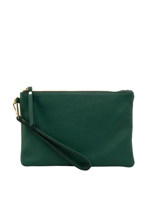 LESAC ROBERTA Dollar leather clutch bag peacock - Women’s Bags