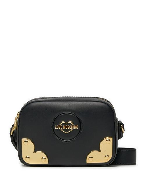 LOVE MOSCHINO HEART CORNER  Mini shoulder bag Black - Women’s Bags