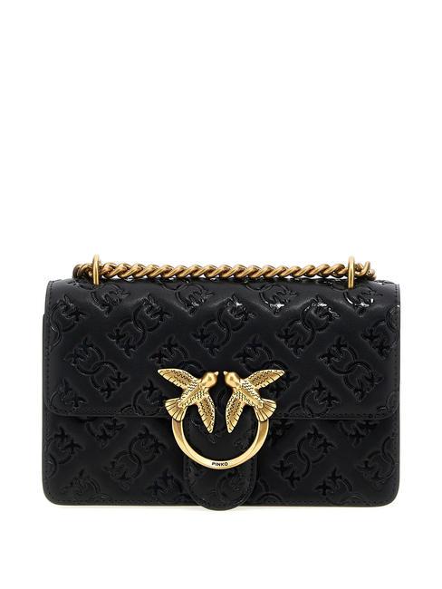 PINKO LOVE ONE MINI Shoulder/Crossbody Mini Bag black-antique gold - Women’s Bags