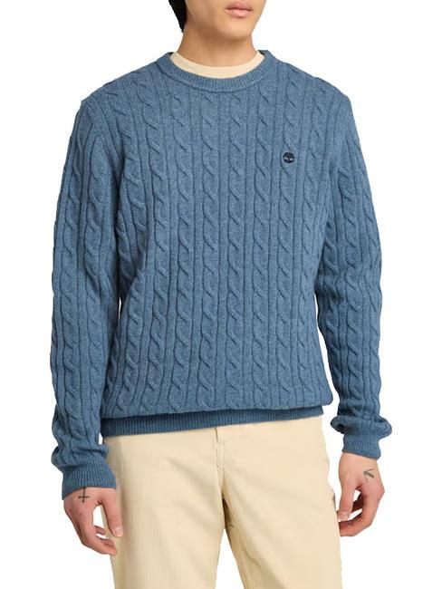 TIMBERLAND P-B LAMBWOOL Crewneck sweater in wool blend folkstone gray heather - Men's Sweaters