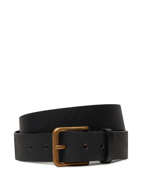 CALVIN KLEIN CK JEANS CLASSIC  Adjustable leather belt pvh black - Belts