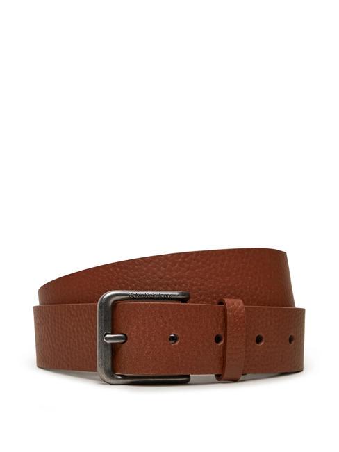 CALVIN KLEIN CK JEANS CLASSIC  Adjustable leather belt cognac - Belts