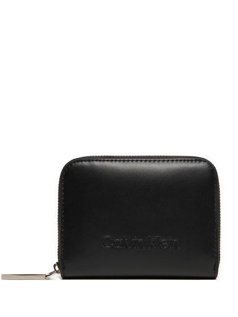 CALVIN KLEIN EMBOSSED CALVIN  Zip around wallet ck black - Women’s Wallets