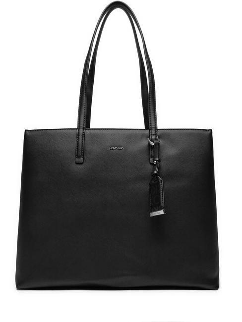 CALVIN KLEIN MUST Shoulder shopper black monogram pu - Women’s Bags