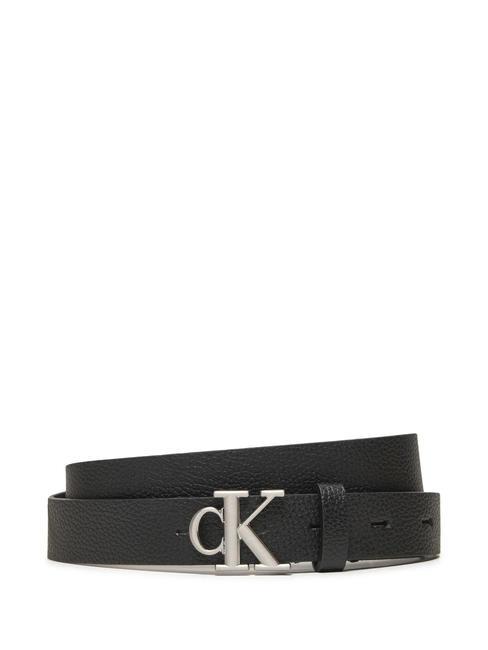 CALVIN KLEIN CK JEANS MONOGRAM  Made in Italy leather belt pvh black - Belts