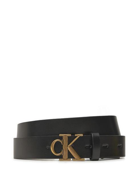 CALVIN KLEIN CK JEANS MONOGRAM  Leather belt pvh black - Belts