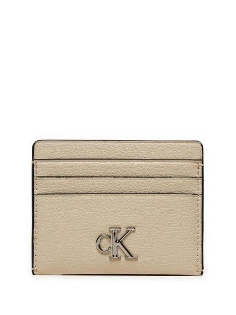 CALVIN KLEIN CK JEANS MINIMAL MONOGRAM  Flat card holder birch - Women’s Wallets