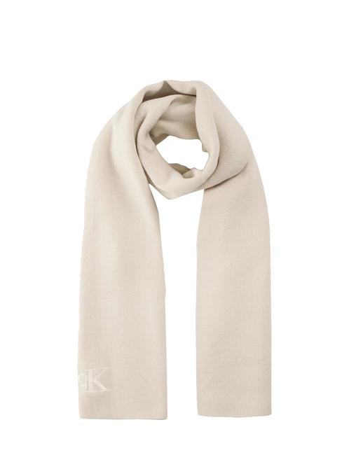 CALVIN KLEIN CK JEANS MONOGRAM EMBRO Recycled polyester scarf birch - Hats