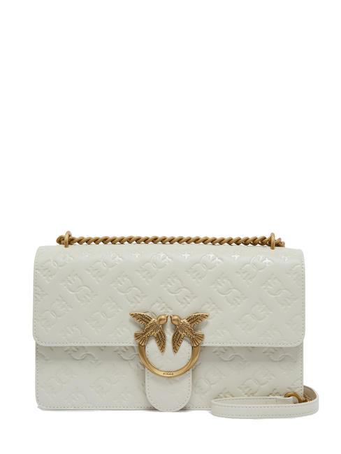 PINKO LOVE ONE CLASSIC Shoulder/cross body bag silk white-antique gold - Women’s Bags