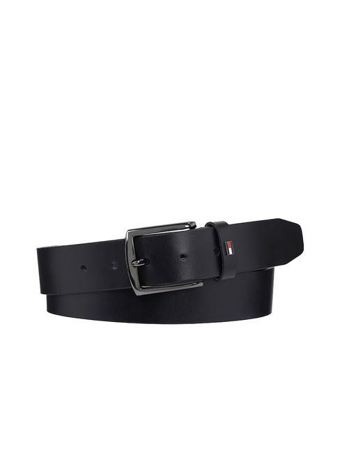TOMMY HILFIGER DENTON 3.5 Shortenable leather belt black - Belts