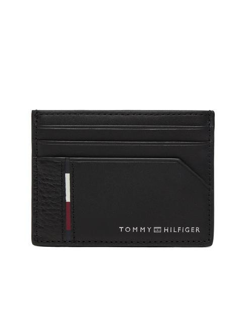 TOMMY HILFIGER CASUAL Leather credit card holder black - Men’s Wallets