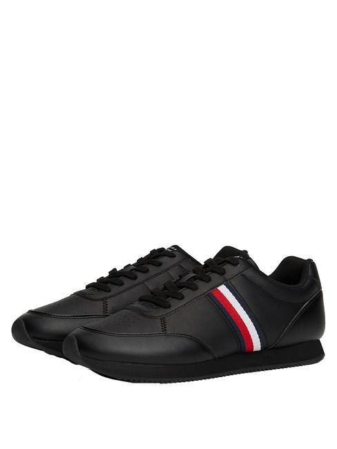 TOMMY HILFIGER RUNNER MIX Low sneakers BLACK - Men’s shoes