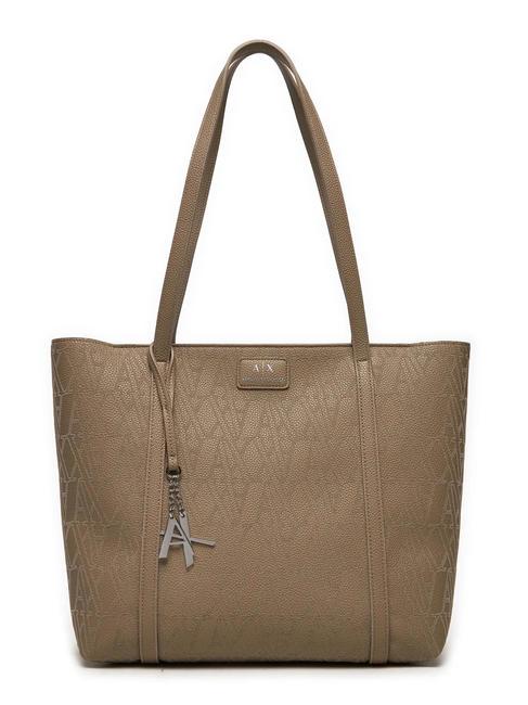 ARMANI EXCHANGE A|X Flocked Logo Shopping Bag pisco - Women’s Bags