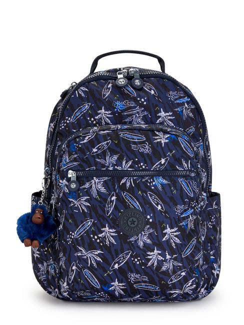 KIPLING SEOUL KIDS 15 "laptop backpack surf sea print - Backpacks & School and Leisure